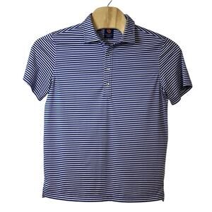 Donald Ross Sport Short Sleeve Striped 4 Button Polo Shirt Size M Golf Preppy